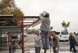 Akçay kordonda çevre düzenlemeleri