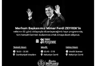 Büyükşehir Belediyesi’nden Merhum Başkan Ferdi Zeyrek için Anma Programı