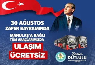 30 Ağustos Zafer Bayramı’nda Ulaşım Ücretsiz…