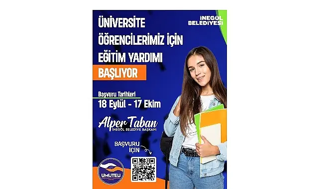 İnegöl Belediyesi’nin Üniversite Öğrencilerine Eğitim Yardımı Başvuruları Başladı