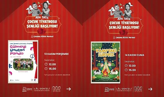 Çeşme Belediyesinden miniklere tiyatro dolu ara tatil